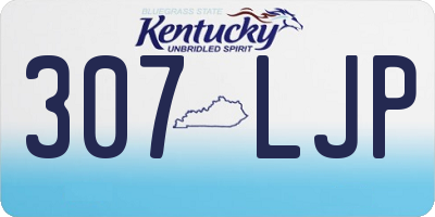 KY license plate 307LJP