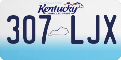 KY license plate 307LJX