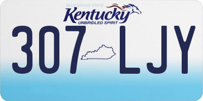 KY license plate 307LJY