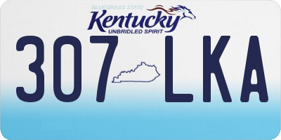 KY license plate 307LKA