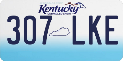 KY license plate 307LKE