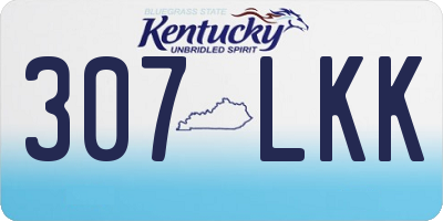 KY license plate 307LKK