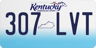 KY license plate 307LVT