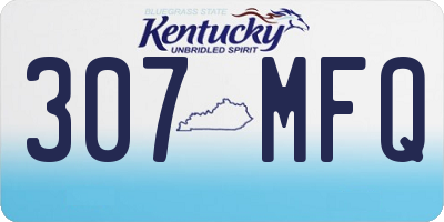 KY license plate 307MFQ