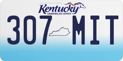 KY license plate 307MIT