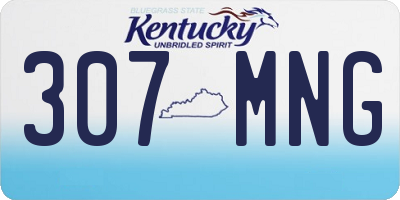 KY license plate 307MNG