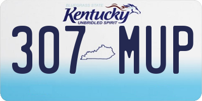 KY license plate 307MUP