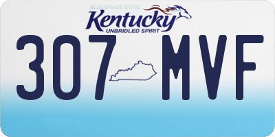 KY license plate 307MVF