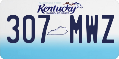KY license plate 307MWZ