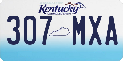 KY license plate 307MXA