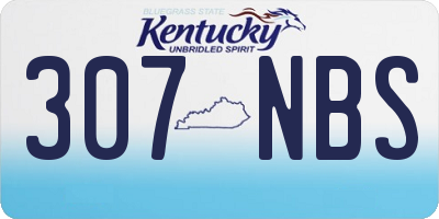KY license plate 307NBS