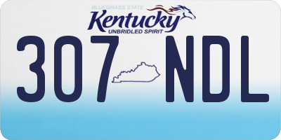 KY license plate 307NDL