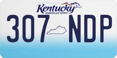 KY license plate 307NDP