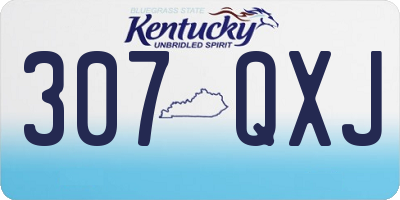 KY license plate 307QXJ