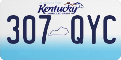 KY license plate 307QYC