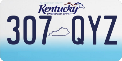 KY license plate 307QYZ