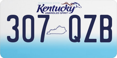KY license plate 307QZB
