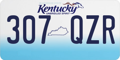 KY license plate 307QZR
