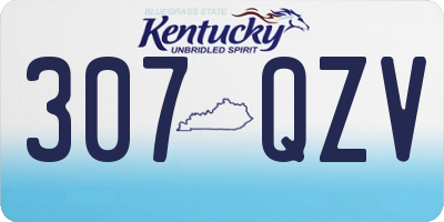 KY license plate 307QZV