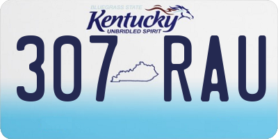 KY license plate 307RAU