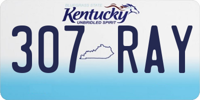 KY license plate 307RAY