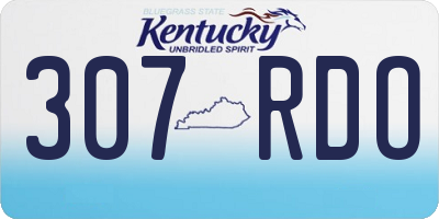 KY license plate 307RDO