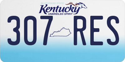 KY license plate 307RES