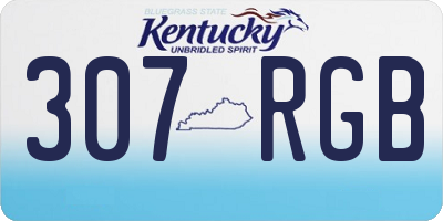 KY license plate 307RGB