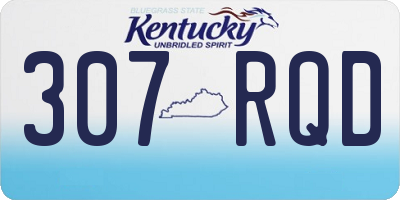 KY license plate 307RQD