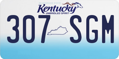 KY license plate 307SGM