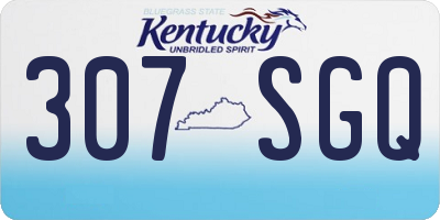 KY license plate 307SGQ