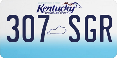 KY license plate 307SGR