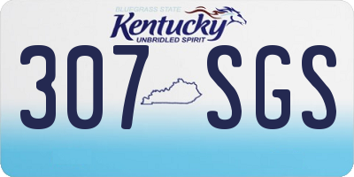 KY license plate 307SGS