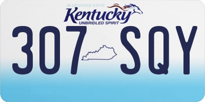 KY license plate 307SQY