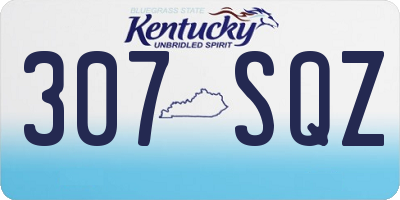 KY license plate 307SQZ
