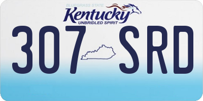 KY license plate 307SRD