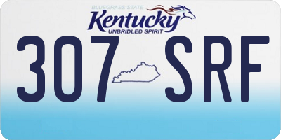 KY license plate 307SRF