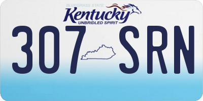 KY license plate 307SRN