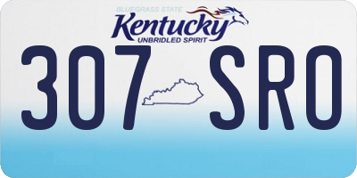 KY license plate 307SRO