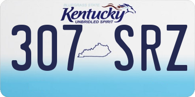 KY license plate 307SRZ