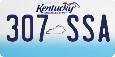 KY license plate 307SSA