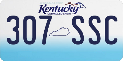 KY license plate 307SSC