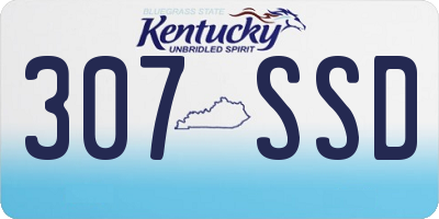 KY license plate 307SSD