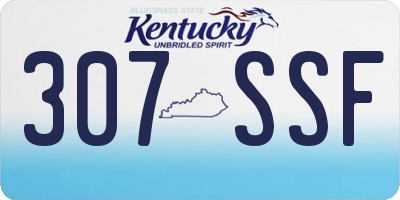 KY license plate 307SSF
