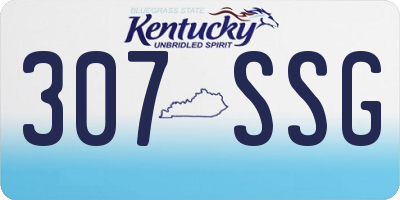 KY license plate 307SSG