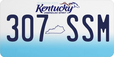 KY license plate 307SSM