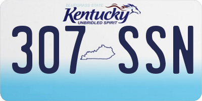 KY license plate 307SSN