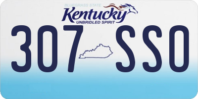 KY license plate 307SSO