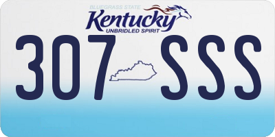 KY license plate 307SSS