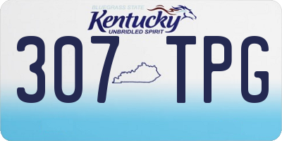 KY license plate 307TPG